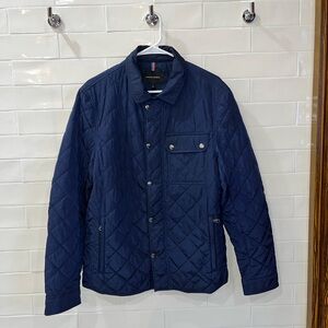 Banana Republic Mens Shirt-Jac Shirt Jacket Quilted Navy Blue Large